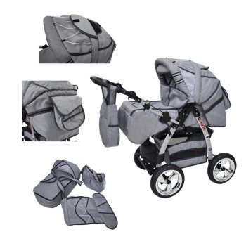 Lux4Kids 2 in 1 travel system stroller carrycot set Magnum