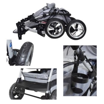 Lux4Kids 2 in 1 travel system stroller carrycot set Magnum