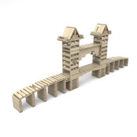 Blocs de construction en érable 1000 briques (20 avec logo)