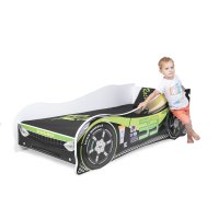 Lux4Kids Kinderbett Autobett Bett Schlafzimmer Spielbett mit Matratze Lattenrost Delfin