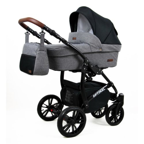 Lux4Kids barnvagn Optimum Grey Flex Black 4in1 med Isofix