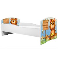 Angelbeds childrens bed 32 motifs wood flex slatted frame foam mattress fall protection bed drawer 160 X 80