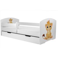 Cama para niños Angelbeds 32 motivos madera flex marco de listones colchón de espuma protección contra caídas cajón de la cama 160 X 80 Luk2