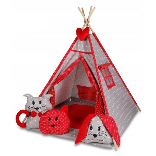 Tente de jeu pour enfants Tipi Tente de jeu 4 modèles fille garçon by ChillyKids Strawberry 01