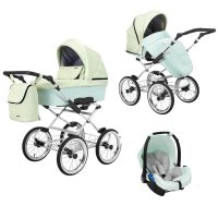 Retro pram Romantic Gray by ChillyKids Tropic ROM-01 2in1 without baby seat
