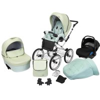Retro pram Romantic Gray by ChillyKids Tropic ROM-01 2in1 without baby seat