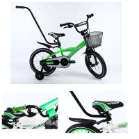Kinderfiets BMX 16 inch Met trainingswielen en steunstang Leer fietsen zonder angst by Lux4Kids