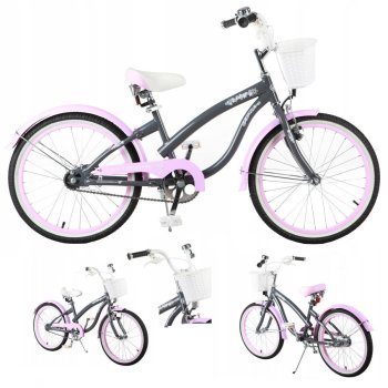 Bicicleta infantil niña Cruiser 20 pulgadas 6 colores freno de contrapedal de Lux4kids