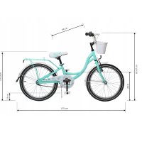 Girls bike Cruiser 20 inch 6 colours step back brake by Lux4kids