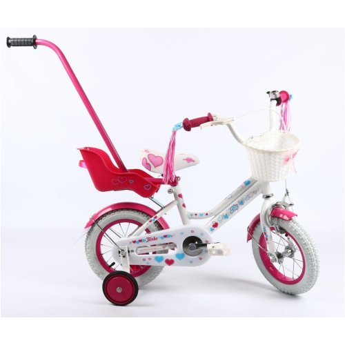 Cestino bici per bambini da 2 anni Ruote da allenamento Lily 12 pollici Girl Bike di Lux4Kids