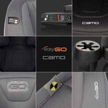 Siège auto enfant 15-36 kg Isofix ou ceinture de sécurité Camo by Lux4Kids