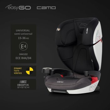 Bilbarnstol barn 15-36 kg Isofix eller säkerhetsbälte Camo från Lux4Kids