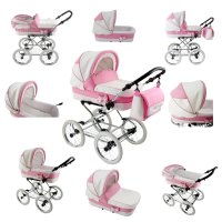 Retro Pram set Buggy infant car seat and Isofix selectable La Fiore by Lux4Kids