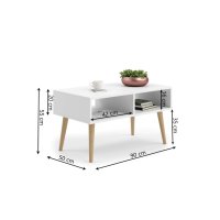 Tavolino da salotto Tavolino laterale 50 cm X 90 cm 55 cm di altezza