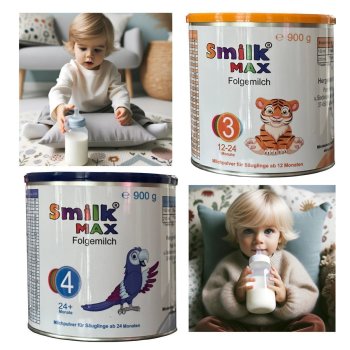 SMILK® MAX 4 mjölk för spädbarn från 24 månader näringsrik mjölk för spädbarn